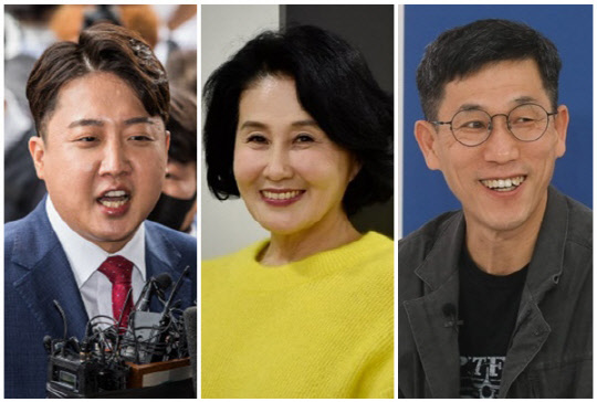 (왼쪽부터) 이준석 전 국민의힘 대표, 전여옥 전 국회의원, 진중권 광운대학교 교수. <전여옥 SNS, 연합뉴스>